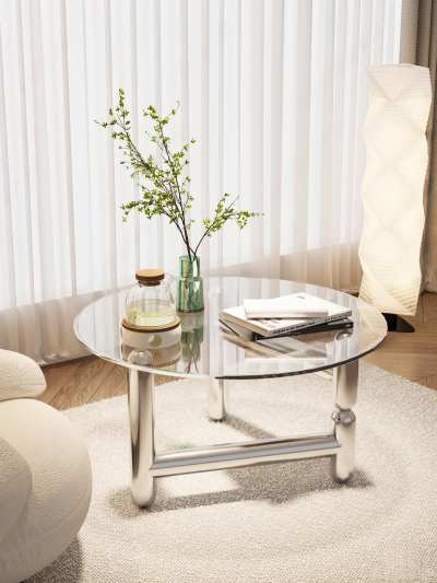 现代玻璃茶几3D模型下载